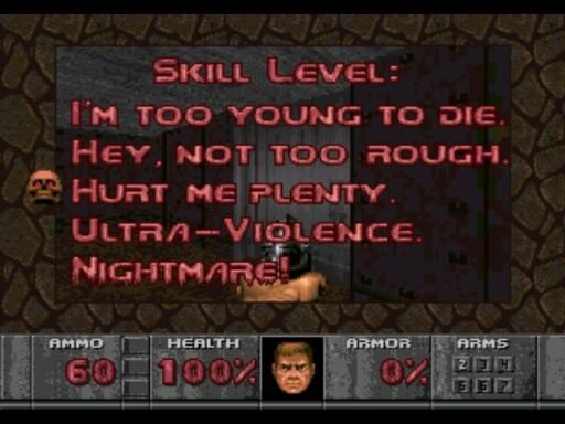 Doom - Difficulty Levels