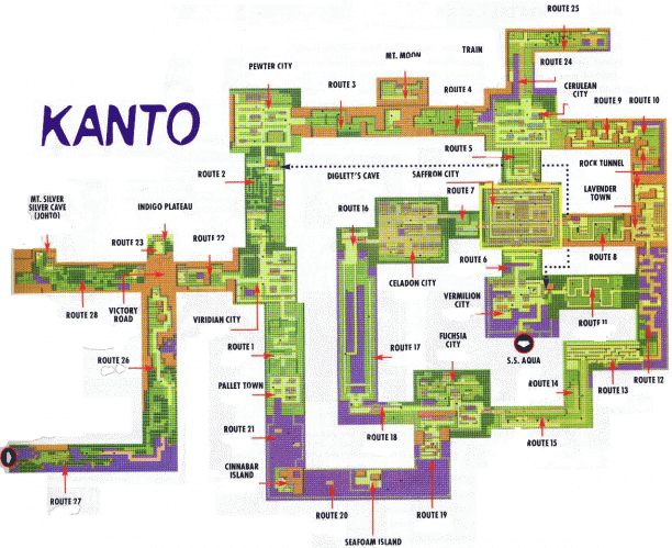Pokemon Red And Blue Map Maping Resources