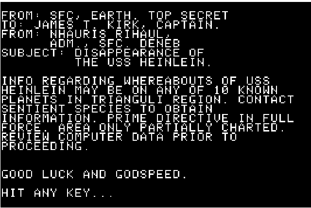 Why is it ALWAYS the Enterprise? (TKA: Apple II)