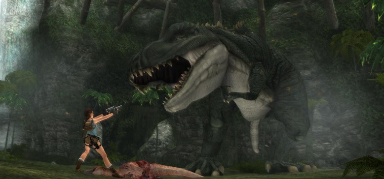 Yeah, I don't remember the t-rex or Lara's umm...being that big