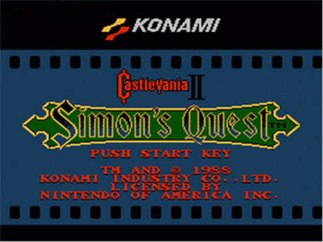 Castlevania 2 - Title Screen