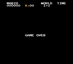 Super Mario Bros - Game Over