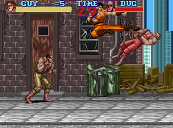 Final fight flying kick