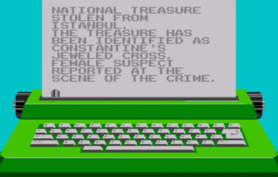 Typewriter Carmen Sandiego